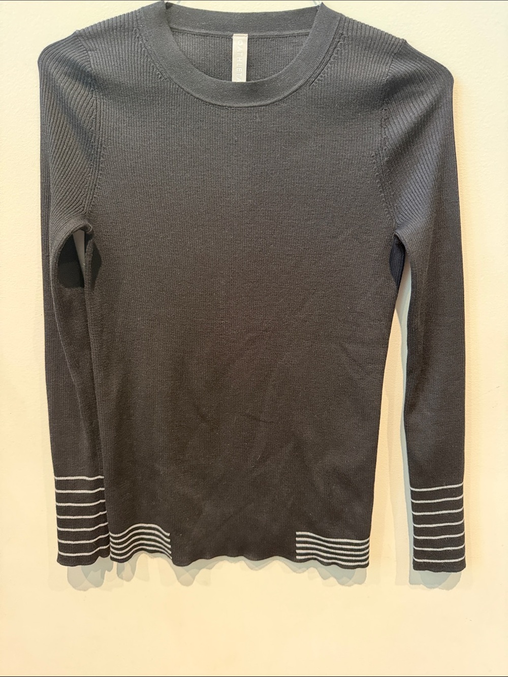 Athleta long sleeve ribbed wool sweater size medium